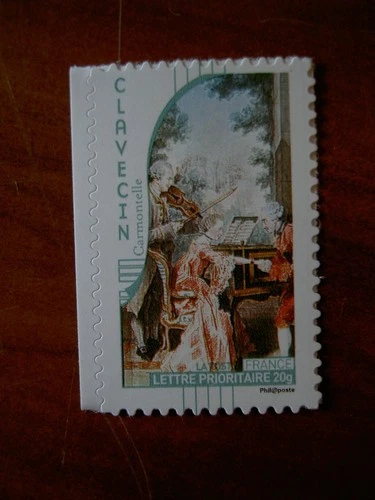 France Self-Adhesive Yvert No. 398 Art Music Year 2010 Harpsichord Carmontell