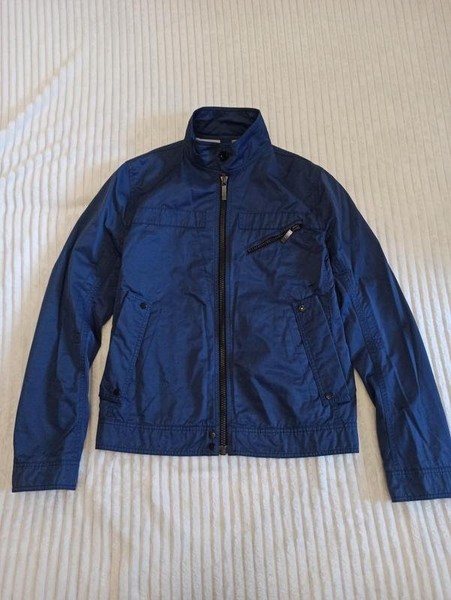 Men BOSS Orange Jacket Navy Cotton M