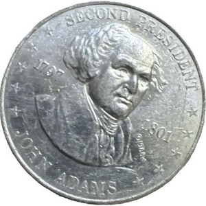 John Adams 2nd President “Mr. President” Coin Game Token - Shells/Shields