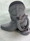Frank Oma Vintage Cowboy Boot w Horseshoe  Planted Pottery #13 7in Light Purple