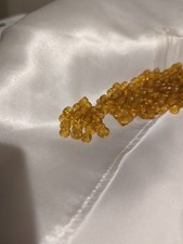 6mm X 3mm Glass Pony Beads, Clear Yellow, 113g