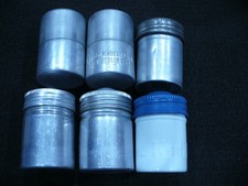 Vintage Metal 35mm Film Canister Lot 6 AGFA , ANSCO, KODAK, UNMARKED