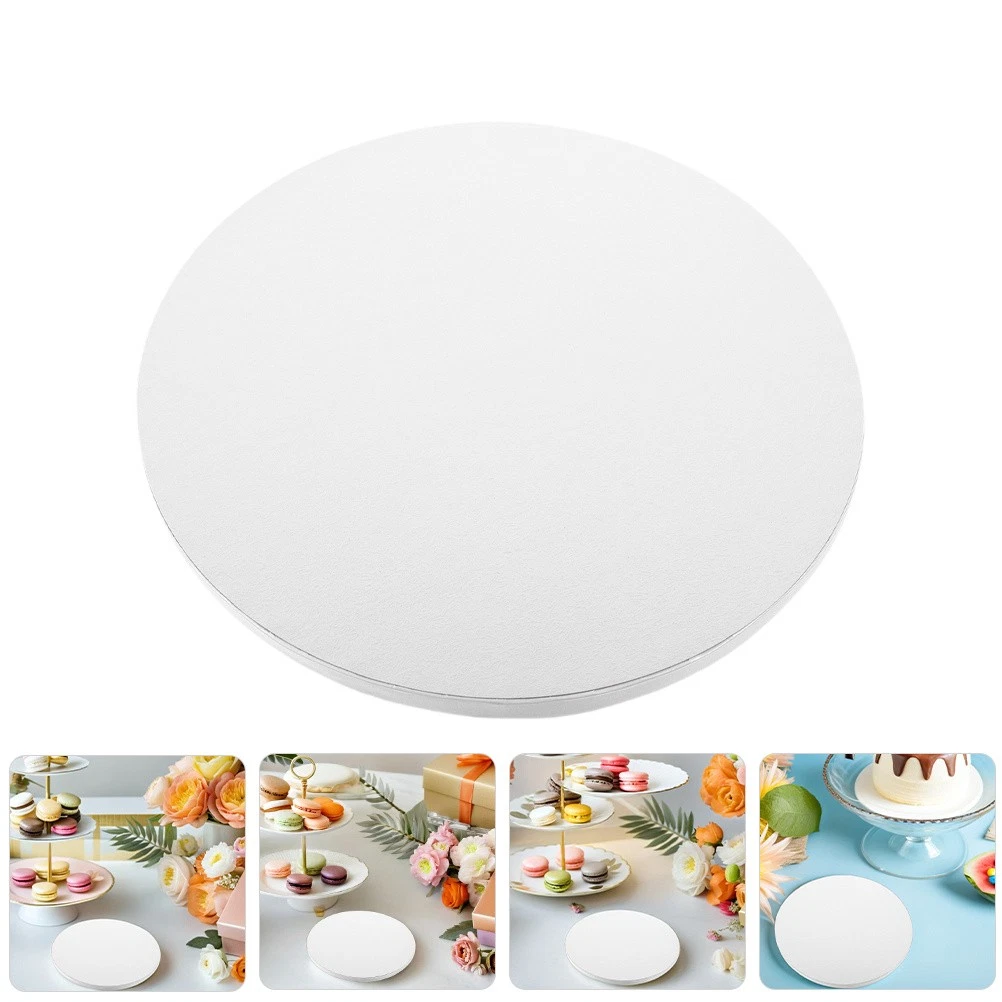 Plstod 5 Pezzi Sottotorta Tondo, 12 mm Spessi Vassoio Torta, 25 cm/10 inch Sotto Torta