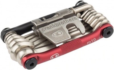 crankbrothers Fahrrad Multitool M19/black-red, Reparatur, Werkzeug