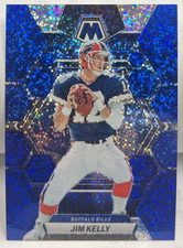 Jim Kelly 2023 Panini Mosaic NFL #26 - BLUE SPARKLE Prizm #'d 59/96 - BILLS