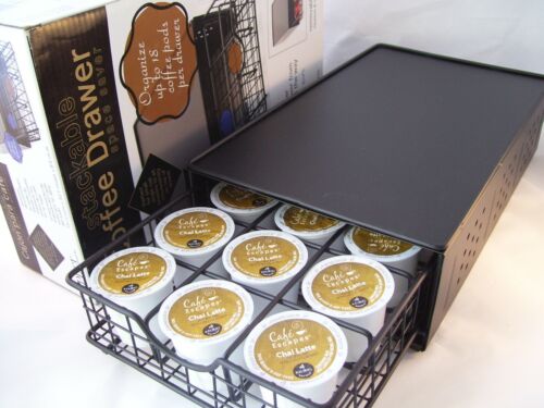 Lipper Stackable Coffee Drawer Pods Space Saver 16 K-Cups Included Chai Latte - Afbeelding 1 van 6