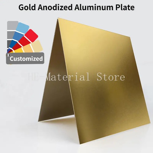 Gold Anodized Aluminum Sheet Alloy Board Flat Plate CNC Metal ...