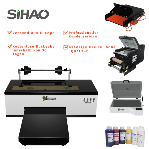 SIHAO A3 L1800 DTF Drucker T-Shirt Transferdrucker mit DTF Ofen Für Kleidung