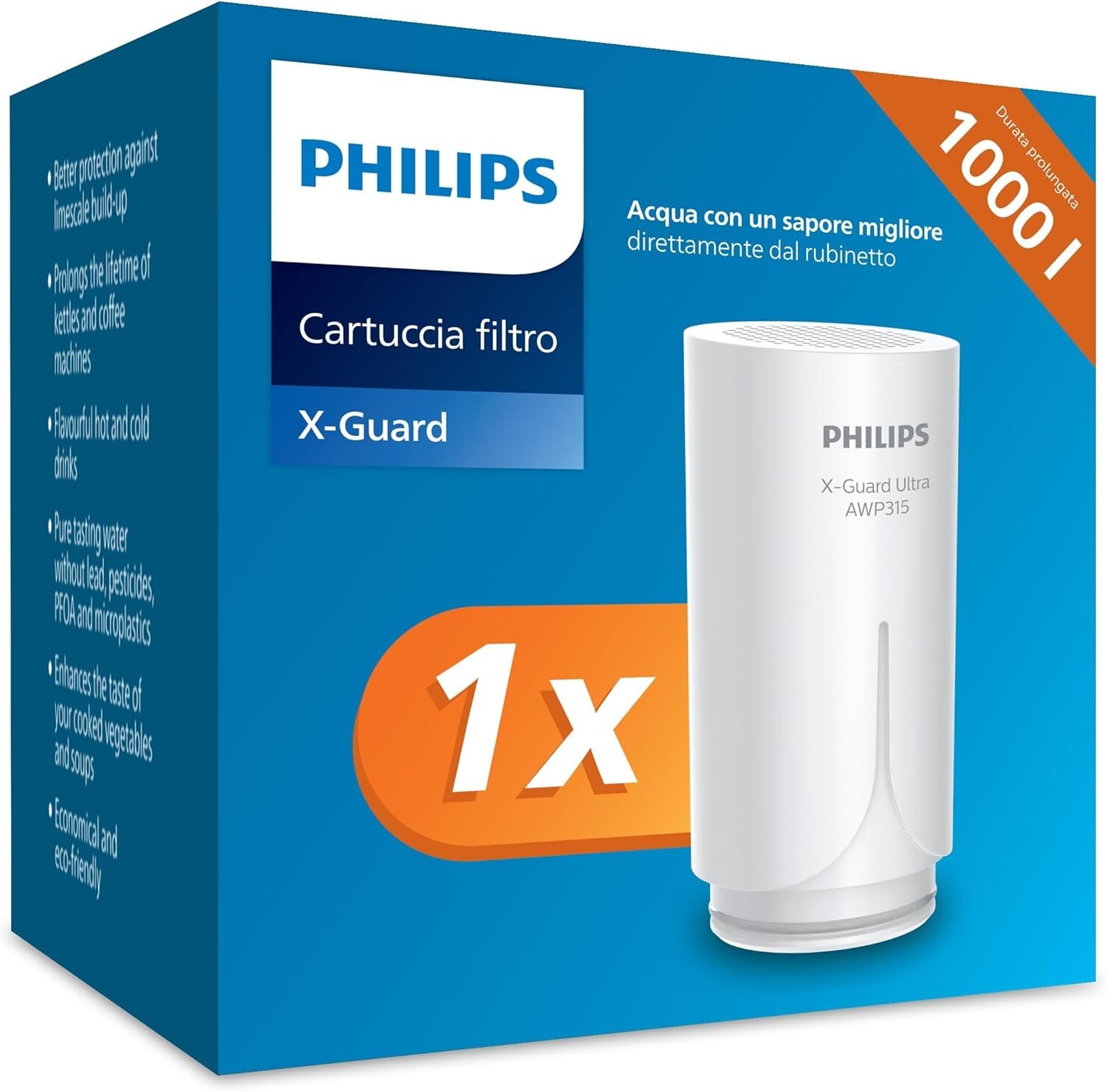 Cartuccia Philips AWP305 X-Guard 1000L: Acqua Sicura per Tutta la Famiglia