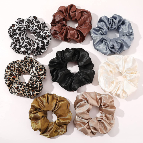Scrunchies Hair Ties Silk Satin Scrunchy - Hair Elastics Bands Ponytail Holder P
