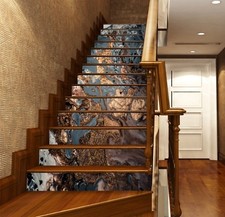 3D Gold Black Texture 9 Tile Marble Stair Riser Decoration Mural Vinyl Wallpaper