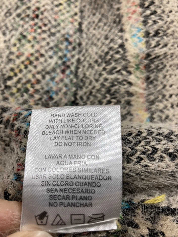 MM My Michelle M Beige Patrón Suroeste Difuso Largo Cárdigan Suéter Occidental Foto 4 de 4