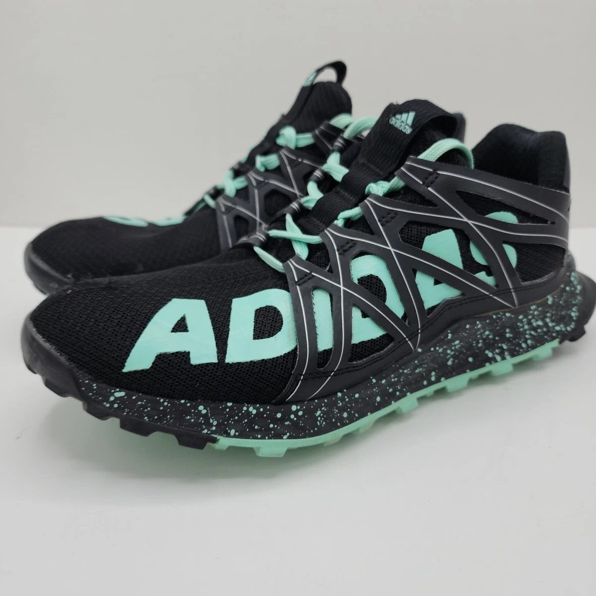 Adidas Vigor Bounce Running Athletic Shoes Women Size 9.5 Black Teal BW0401