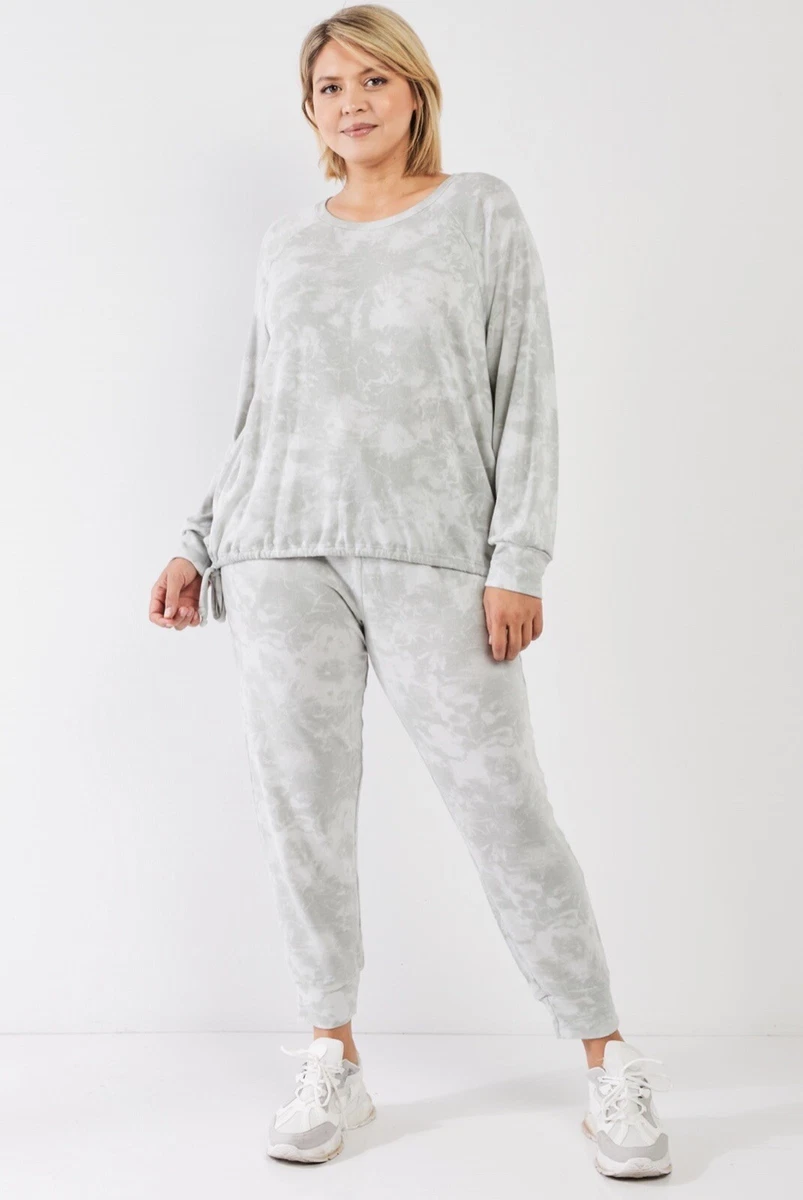 Plus tie dye jogger set new arrivals
