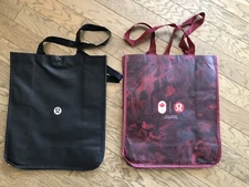 Lot Of 2 Lululemon Canada Olympics 2022 Red Reuseable Tote Bag & Black Limited