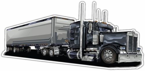 Semi Truck Trailer Freight Trucking Driver Car Bumper Window Sticker Decal 6"X3" - Picture 1 of 1
