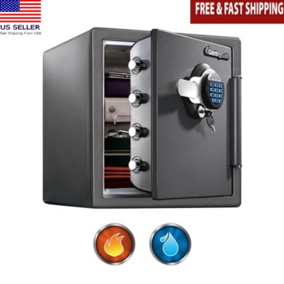 Waterproof Fireproof Digital Safe Box Security Storage Documents Valuables Safe