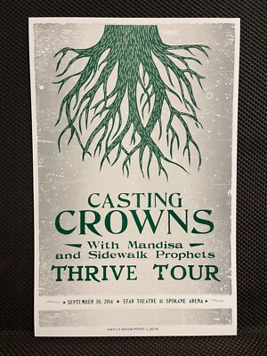 Casting Crowns Thrive Tour Spokane Arena 2014 HATCH SHOW PRINT POSTeR