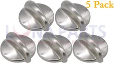 5 Pack WB03K10303 for GE Range Cooktop Control Knob Chrome AP4980246 PS3486484