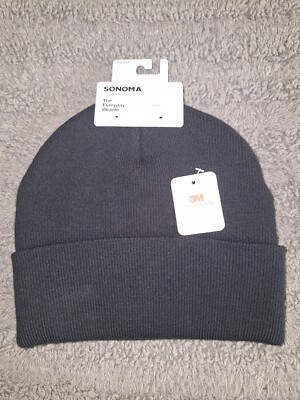 The Everyday Beanie Hat Black 3M Thinsulate Insulation One Size Street Wear