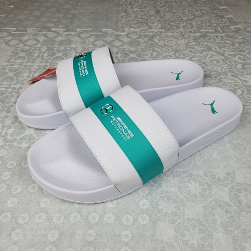 Puma x Mercedes-Benz 14 AMG Petronas Hombre diapositivas Motorsport leadcat  Blanco Verde | eBay