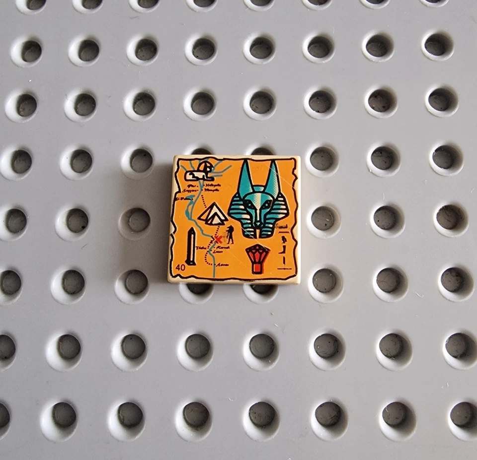 LEGO Fliese 2x2 bedruckt Hieroglyphen Pharao beige Tan Tile 3068px19 3068 K093 - Bild 1 von 1