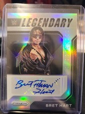 2022 Panini Prizm WWE Bret "Hit Man" Hart Legendary Signatures Auto Silver Prizm