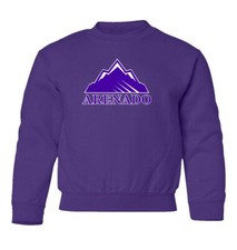 Baseball Fans Colorado Rockies Nolan Arenado Logo Youth Crewneck Sweater