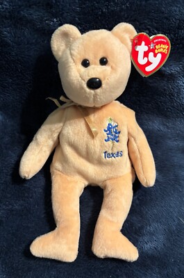 9''  TY BEANIE BEAR TTEXAS BLUEBONNET  NWT  STORED IN SEALED CONTAINER