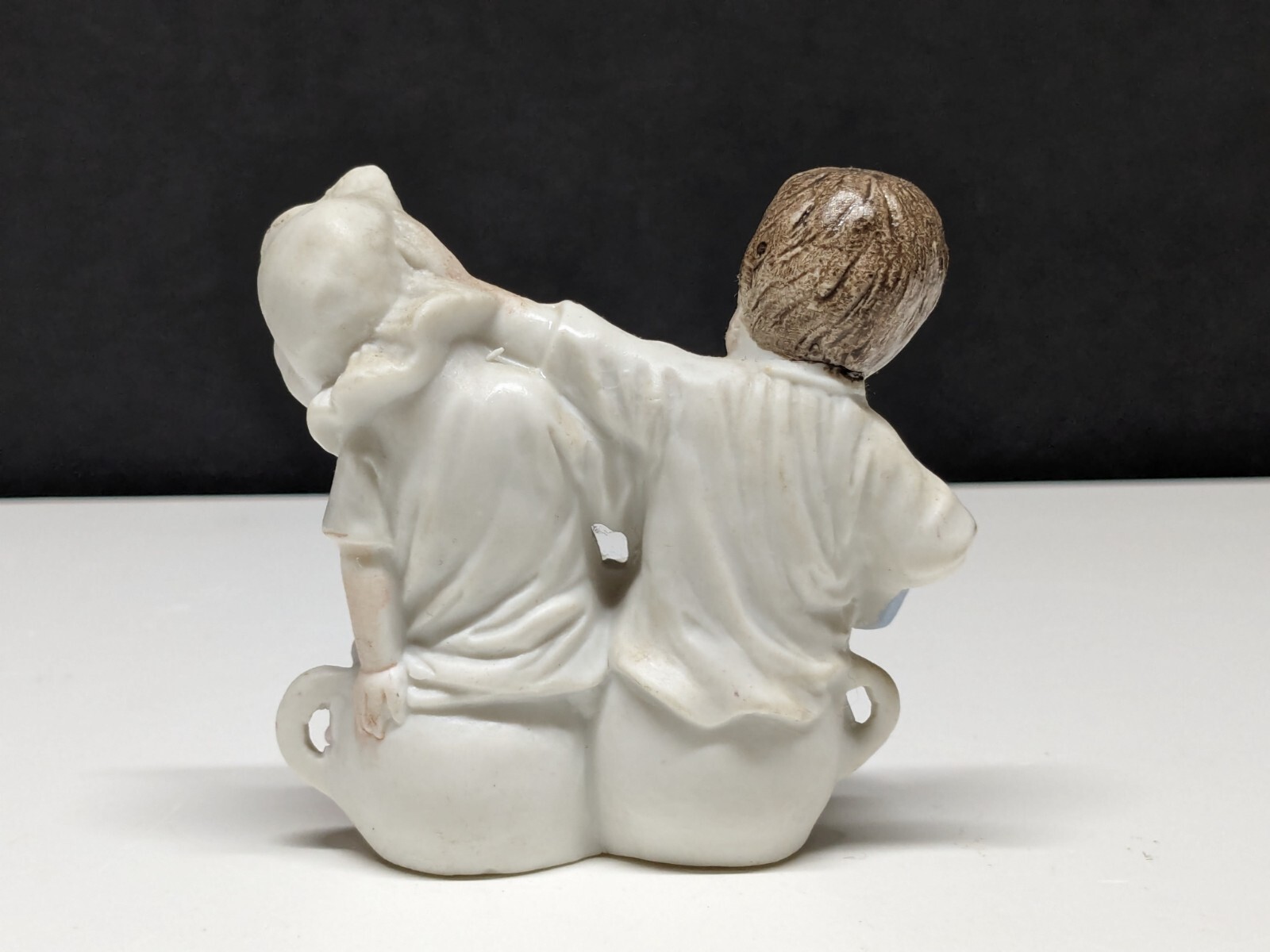 Antique Chamber Pot Babies Boy Girl Twin Potty Bisque Porcelain