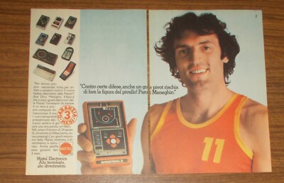 Seltene Werbung Mattel Electronics BASKETBALL 2 Handheld 1980