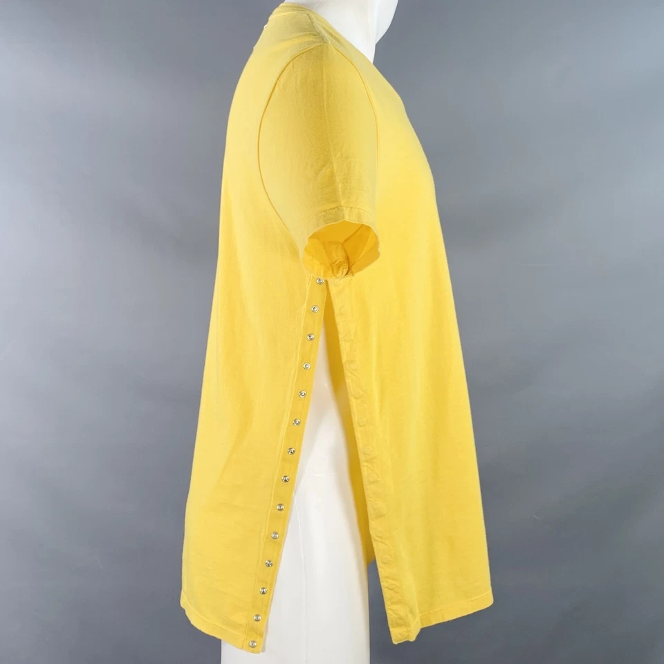 Camiseta MAISON MARTIN MARGIELA Talla M Amarillo Algodón Broches Laterales Cuello Redondo Foto 3 de 4