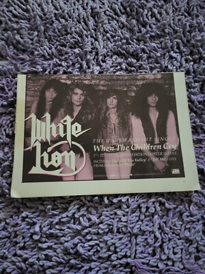 TPGM50 ADVERT 5X8 WHITE LION : 'WHEN THE CHILDREN CRY' SINGLE