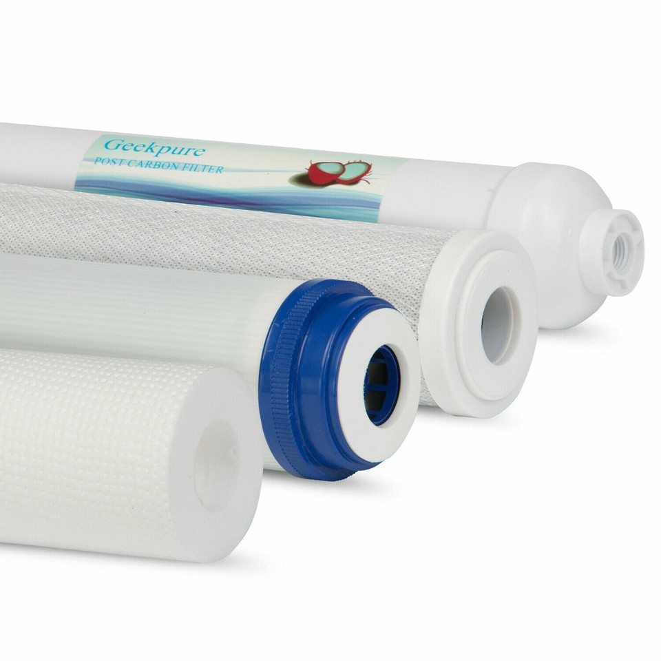 Geekpure 6 Stage Reverse Osmosis RO Drinking Water Filter System-75GPD | Under Sink Water Purifier with UV Filter
