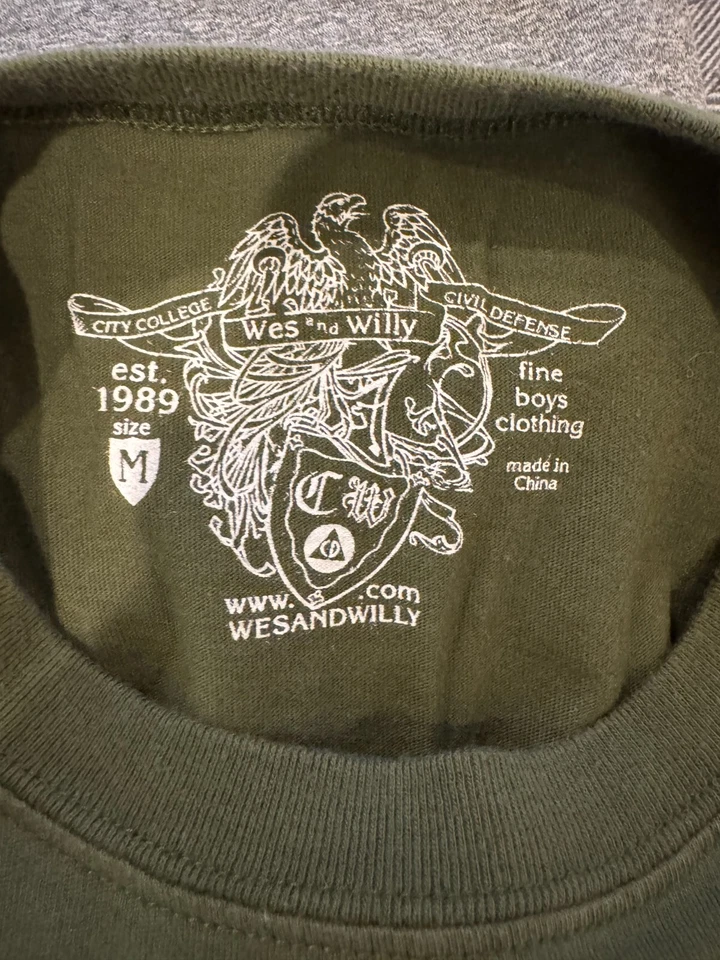 Wes and Willy Youth Green Hockey Hat Trick T-Shirt - Size M (cotton) - Image 3 of 3