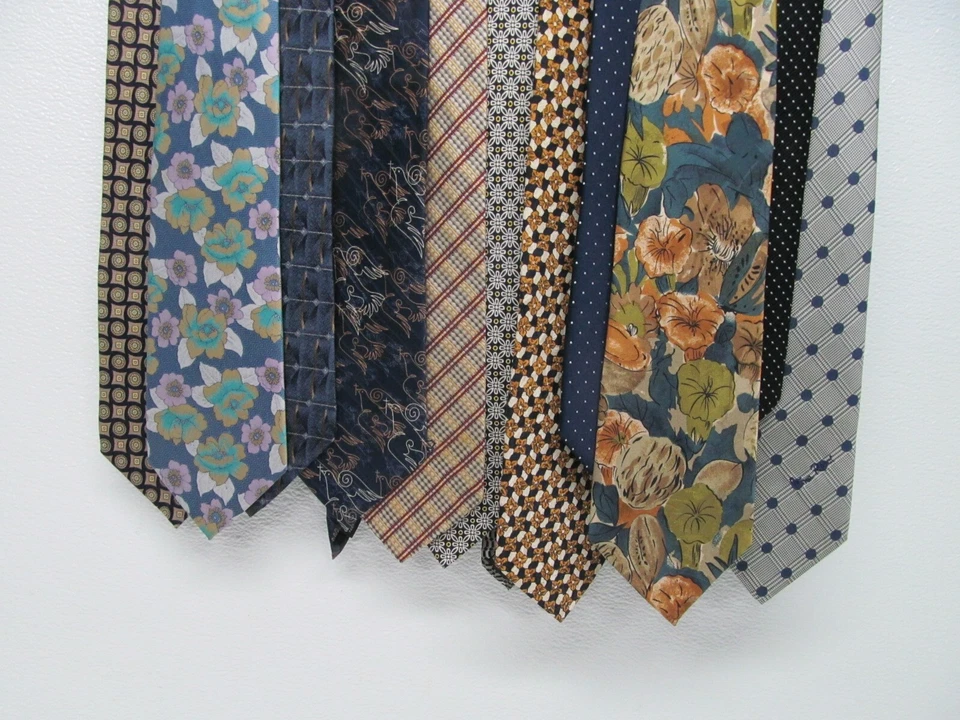 Lote de 12 Corbatas de Seda para Hombre Hermosas Nina Ricci Londonderry Umo Lorenzo EE. UU. Foto 4 de 4