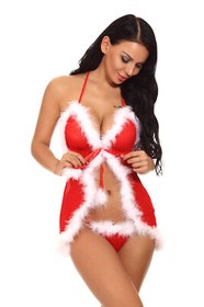 Sexy Lingerie Women Babydoll Teddy Mini Sleepwear Underwear Christmas Xmas Dress