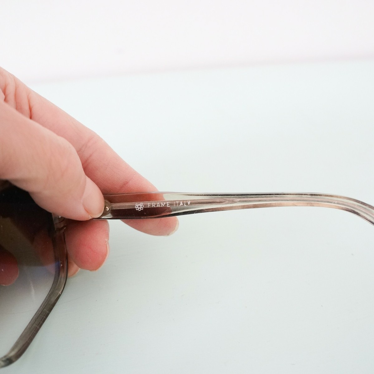VTG 60s 70s Renauld Sunglasses Plastic Tortoise Gray Taupe  display picture 2