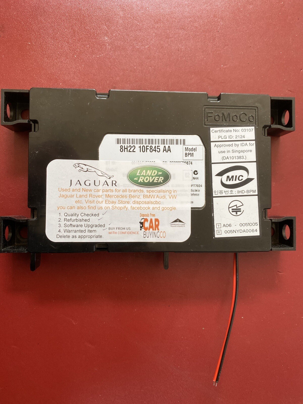 UPGRADE OEM Land Rover L322, MOST Bluetooth Module 8H22 10F845 AA