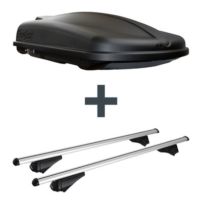 Dachbox Topbox TopBox 420 + Dachträger Menabo Tiger für BMW 5er Touring Typ G31