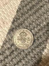 1944 TWO 2 SHILLINGS! Vintage UK GREAT BRITAIN coin: SILVER composition