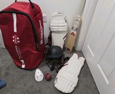 Complete Cricket Kit Bundle - GM Bat, Pads, Helmet, Ball & Kit Bag