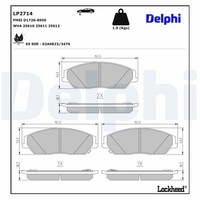 Delphi LP2714 Bremsbelagsatz, Scheibenbremse
