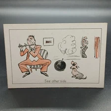 1929 Saronicks Humorous Flute Player Gag Art Limerick Tobacco Cigarette Card