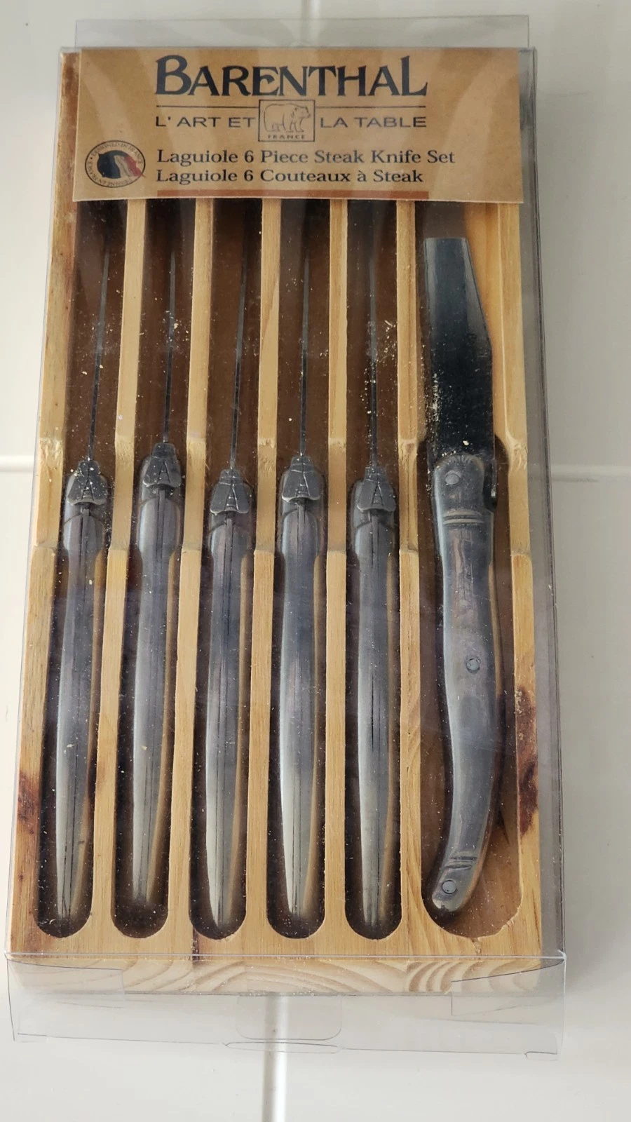 Laguiole Barenthal L'Art et La Table 6-Pc Steak Serrated Knife Set Cutlery