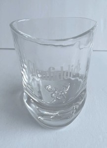 Glenfiddich Triangle-Shaped Tumbler Glasses Etched w/ Stag Head Base