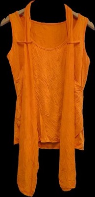 Orangefarbenes Damenoberteil Damenbekleidung Bluse Freizeitmode hell