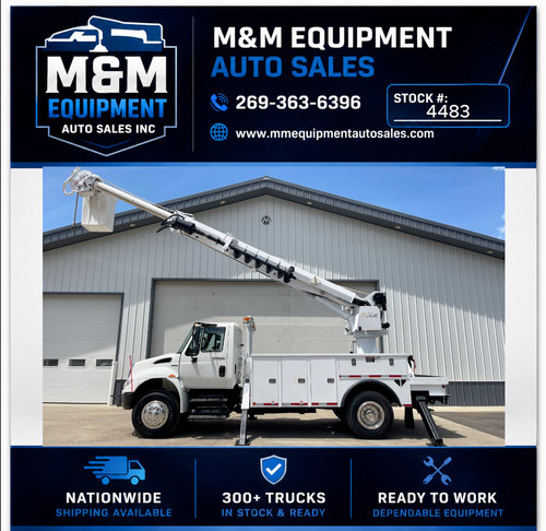 2011 International 4400 Altec DM47T 47' Digger Derrick Crane Truck