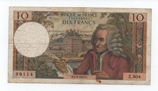 FRANCE 10 FRANCS 1972 PICK 147D PINHOLES LOOK SCANS