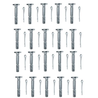 Qty 20: Shear Pins with Cotter Pin, 1-5/8'' x 1/4'' Fits RatioParts